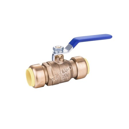 Ez-Fluid Push-Fit Ball Valve 3/4in x 3/4in , Lead Free EZSBV34